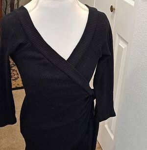 Better Be Faux Wrapped Sweater Dress   Size L